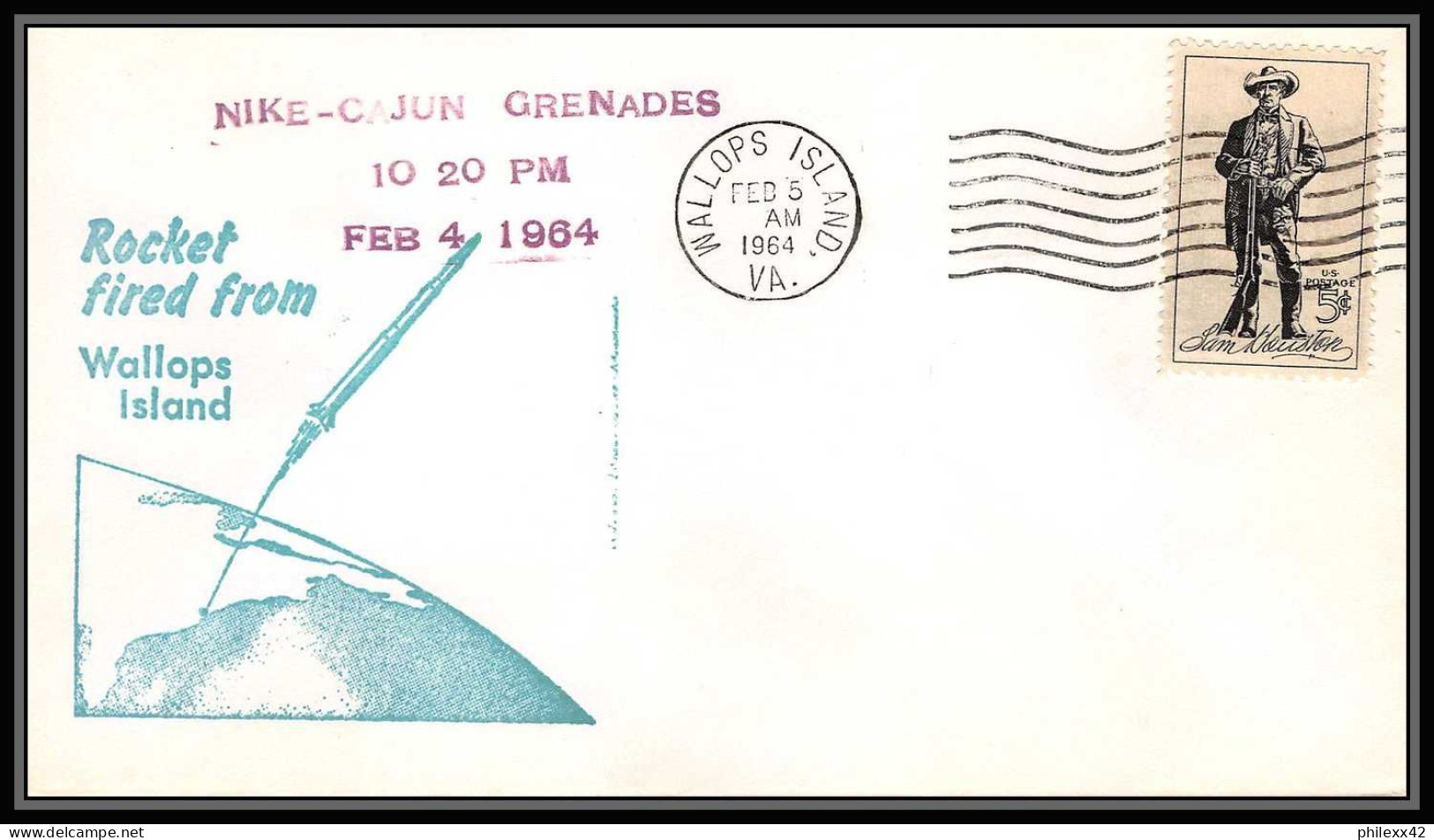 0440 Espace (space Raumfahrt) Lettre (cover Briefe) USA 5/2/1964 Wallops Islands Nike Cajun - Etats-Unis