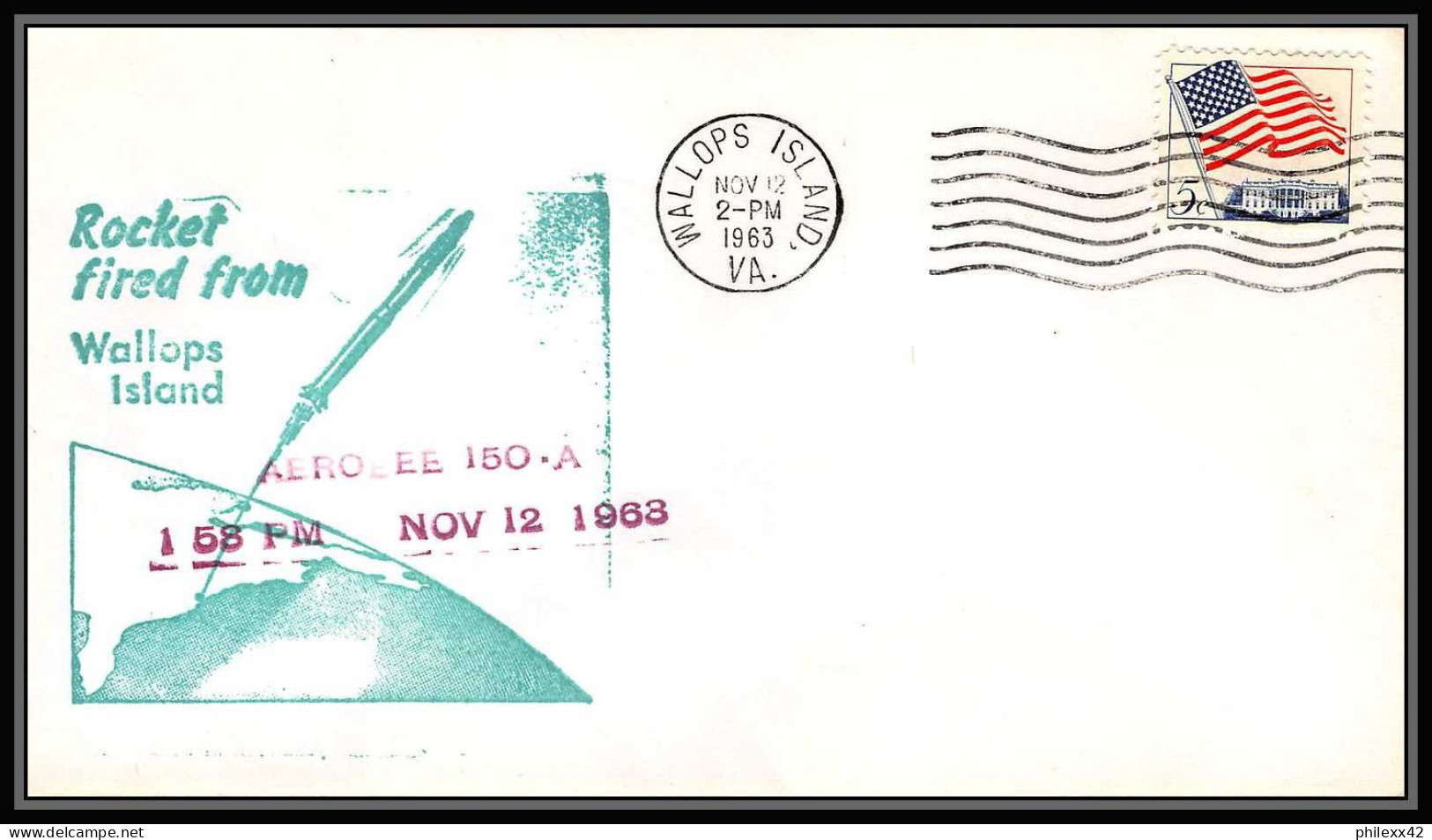 0420 Espace (space Raumfahrt) Lettre (cover Briefe) USA 12/11/1963 Wallops Islands Aerobee 150 A - Estados Unidos