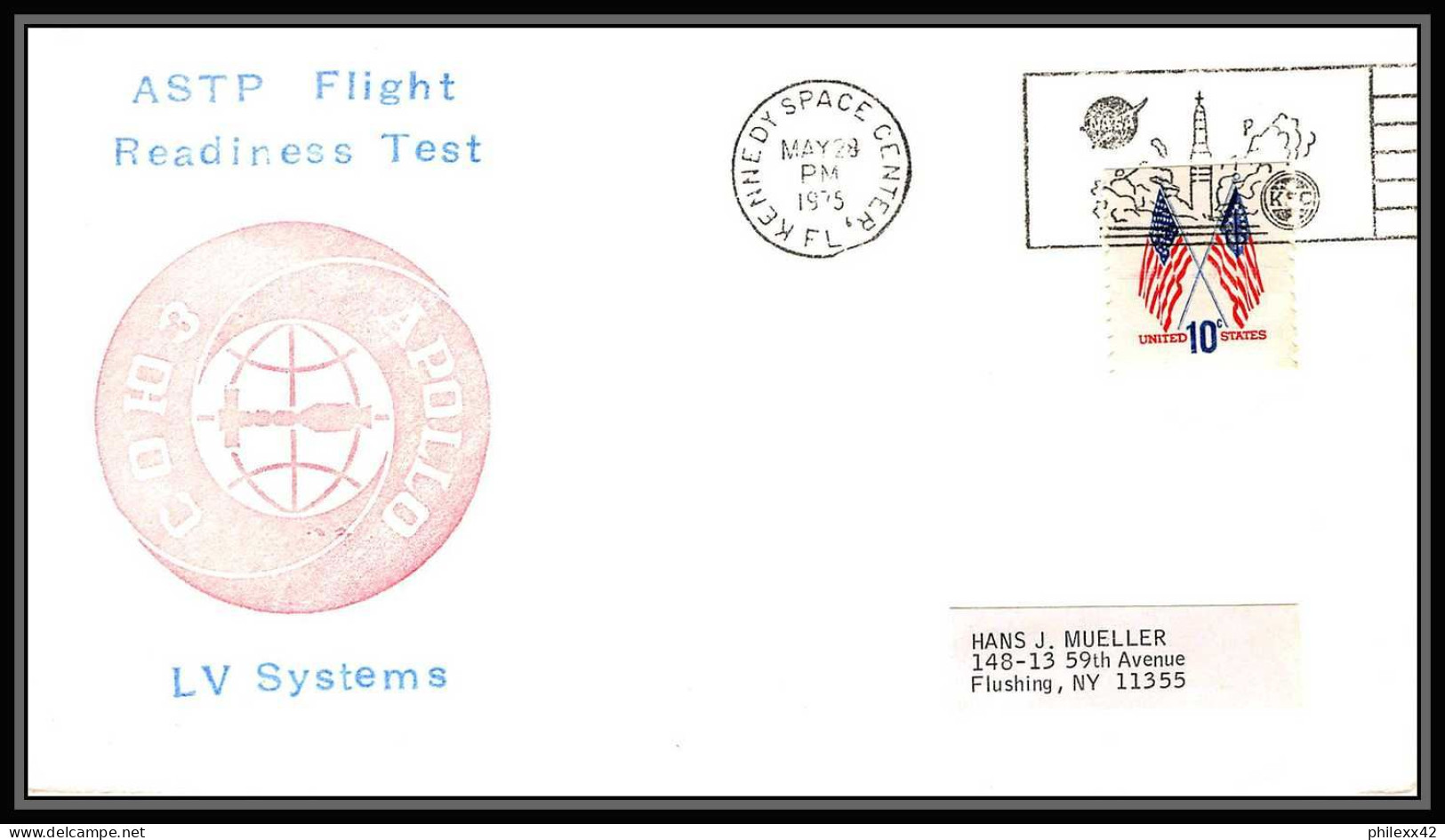 0057/ Espace (space Raumfahrt) Lettre (cover Briefe) USA ASTP FLIGHT Apollo READINESS TEST Lv Systems - Estados Unidos