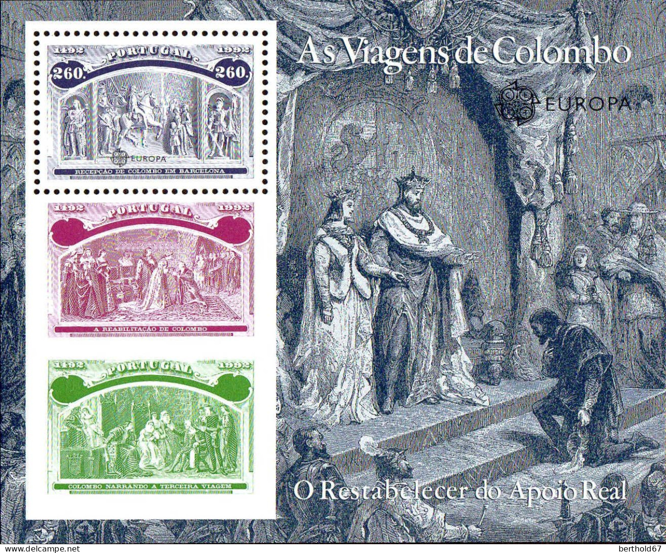 Portugal Bloc N** Yv: 87 Mi 89 Europa Cept As Viagens De Colombo (Thème) - Christopher Columbus