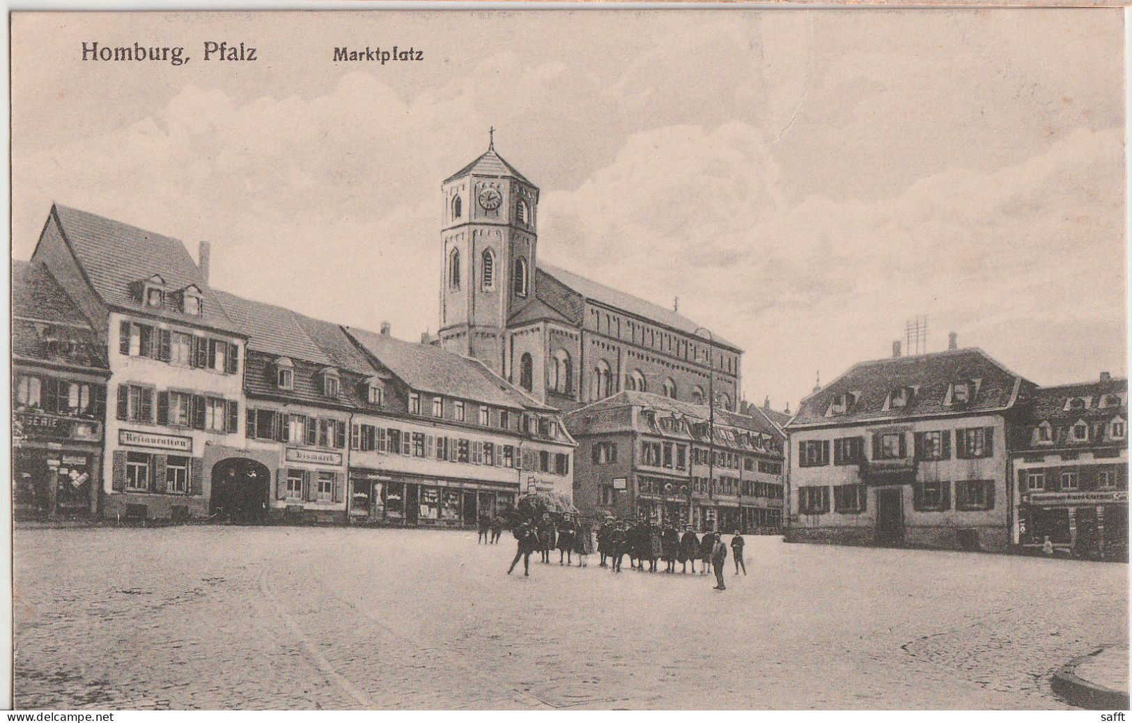 AK Homburg, Marktplatz Um 1920 - Saarpfalz-Kreis