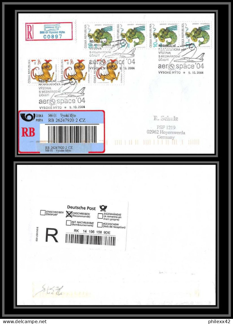 2375 Espace (space Raumfahrt) Lettre (cover) Ceska Republika 9/10/2004 Aerospace 04 Vysoke Myto Occasional R- Label - United States