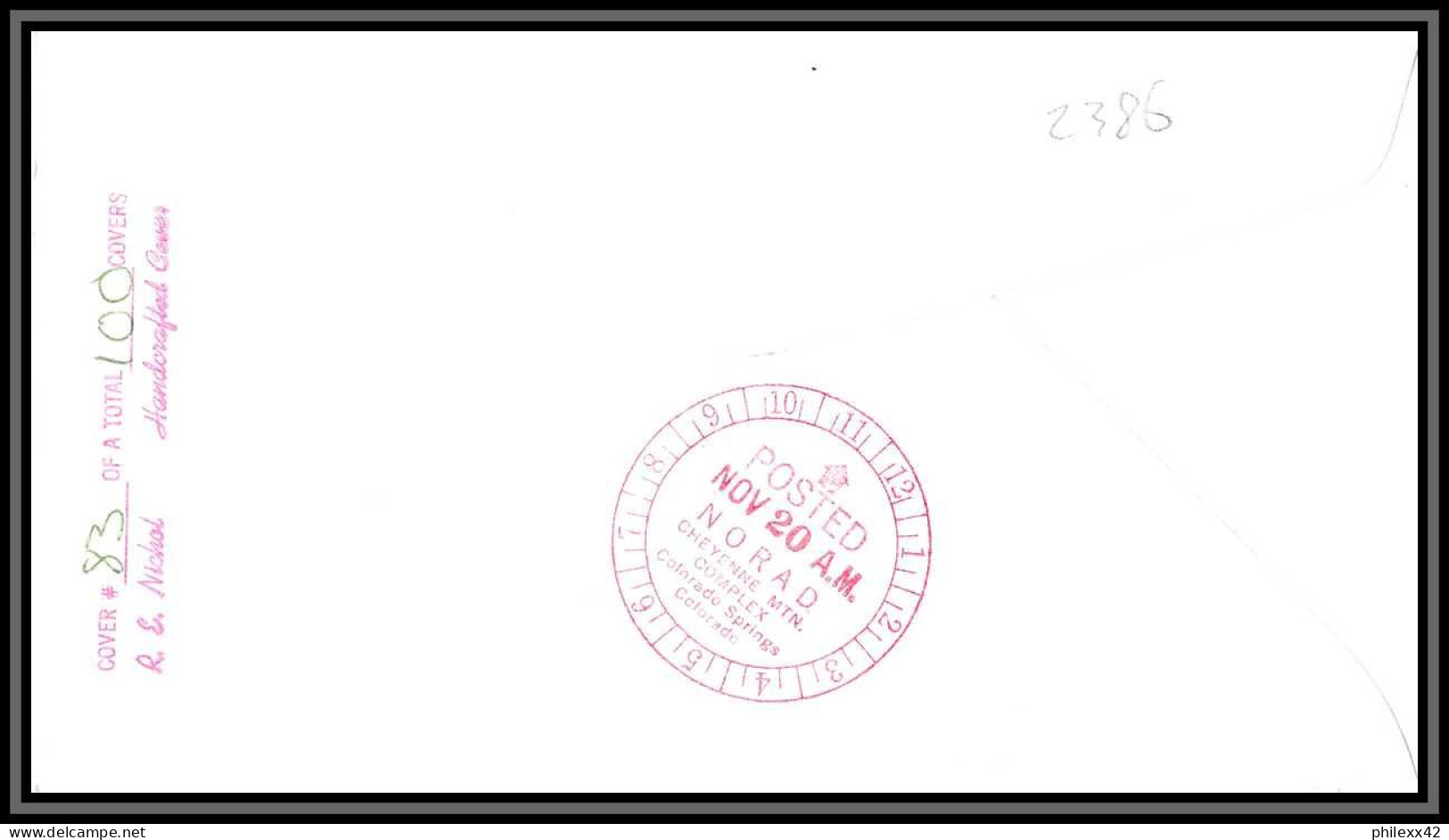 2386 Apollo 12 Rendez Vous Norad Tracking SATURN 5 20/11/1969 Tirage 100 Exemplaires Espace (space) Lettre (cover) USA-  - United States