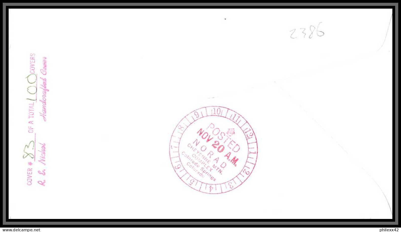 2386 Apollo 12 Rendez Vous Norad Tracking SATURN 5 20/11/1969 Tirage 100 Exemplaires Espace (space) Lettre (cover) USA-  - Estados Unidos