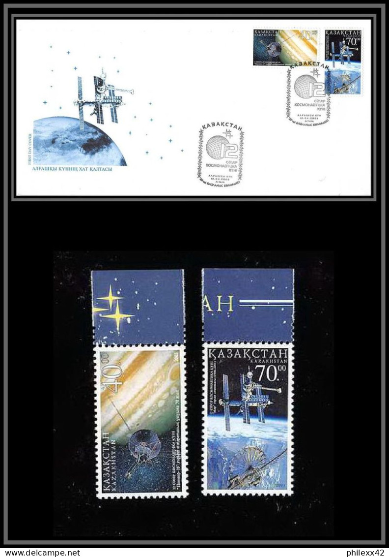 2361 Espace (space Raumfahrt) Lettre (cover Briefe) Kazakhstan (ka3akctah) Cosmonautics Day 12/4/2003 FDC + MNH **  - Asie