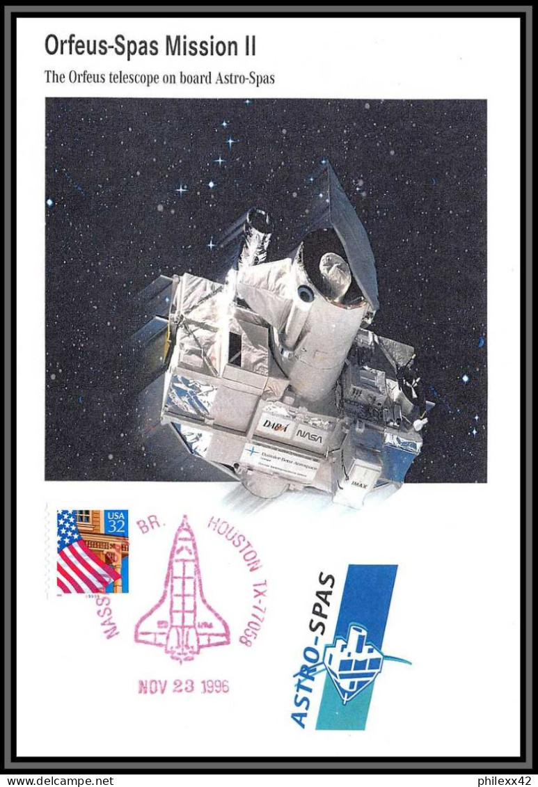 2187 Espace (space Raumfahrt) Photo USA Sts-78 Columbia Navette Shuttle 23/11/1996 Orfeus Spas Mission 2 Telescop - Verenigde Staten