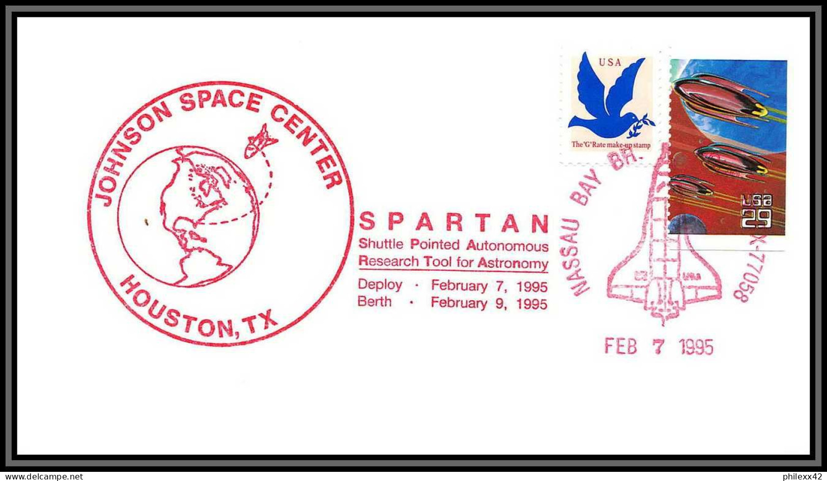 2120 Espace (space Raumfahrt) Lettre (cover Briefe) USA Sts-63 Discovery Shuttle (navette) Spartan 3/2/1995 - Etats-Unis