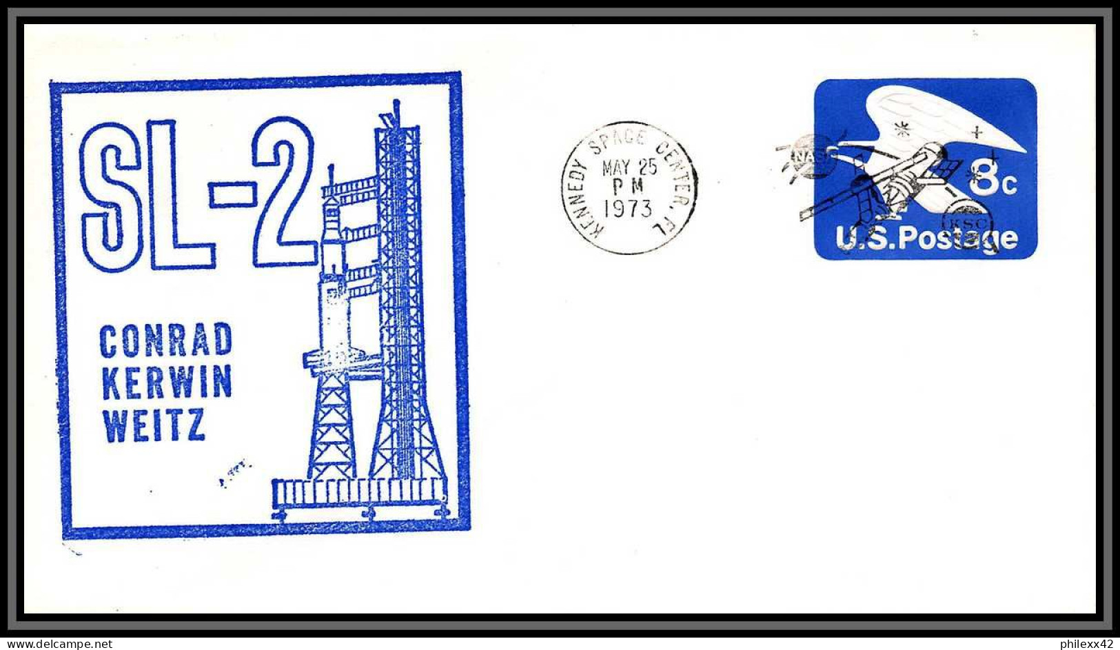 2219 Espace (space Raumfahrt) Entier Postal (Stamped Stationery) USA Skylab 2 (Expédition 2) Apollo SL 2 25/5/1973 - Estados Unidos