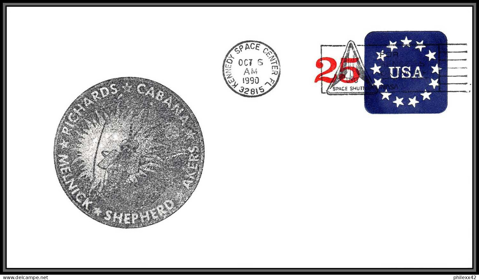 1841a Espace (space Raumfahrt) Entier Postal (Stamped Stationery) Start USA STS 41 Discovery Shuttle (navette) 6/10/1990 - USA