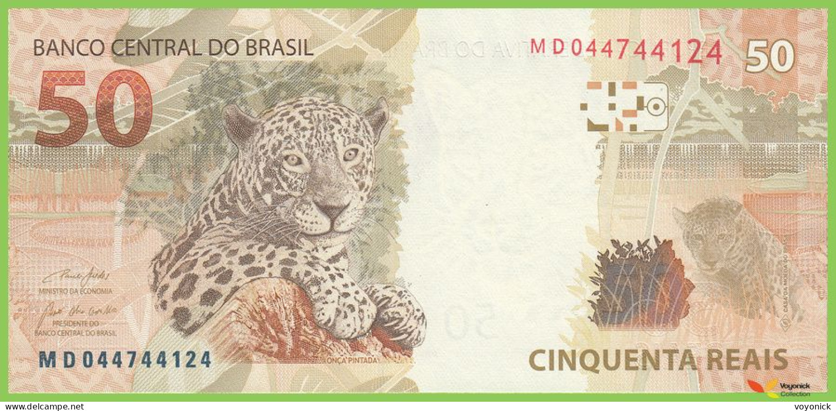 Voyo BRAZIL 50 Reais 2010(2023) P256h B878h MD UNC - Brasile