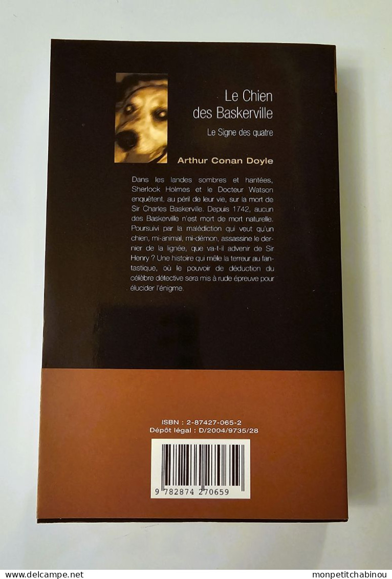 Livre De Poche ARTHUR CONAN DOYLE : Le Chien Des Baskerville - Le Signe Des Quatre (NEUF) - Novelas Negras