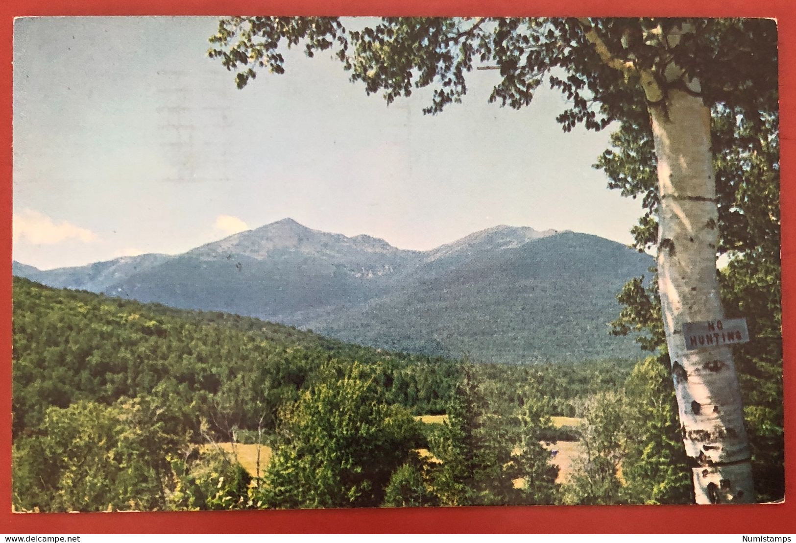 MTS. ADAMS AND MADISON FROM PINKHAM NOTCH WHITE MOUNTAINS, N. H. - 1966 (c555) - White Mountains