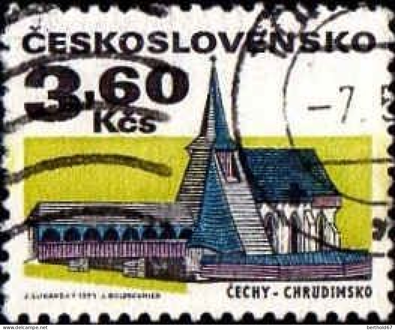 Tchekoslovaquie Poste Obl Yv:1835 Mi:1989x Cechy Chrudinsko (Beau Cachet Rond) - Usados