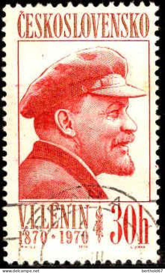 Tchekoslovaquie Poste Obl Yv:1783/1784 Centenaire De Vladimir Lenin (TB Cachet Rond) - Usados