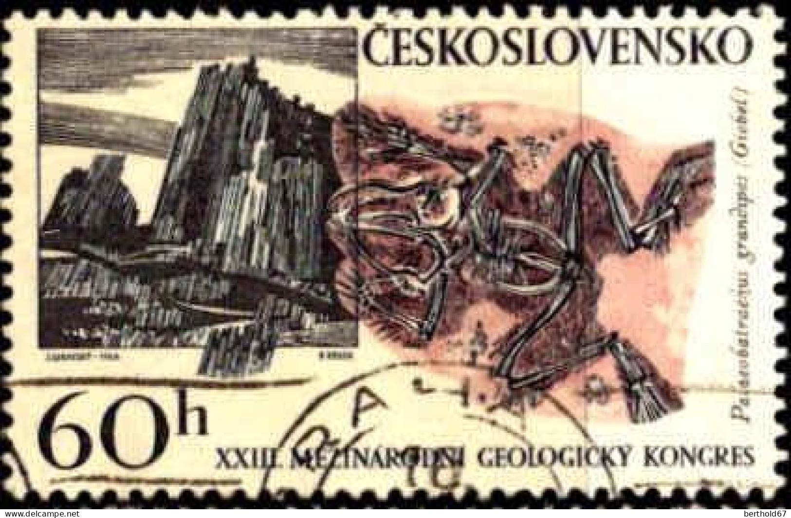 Tchekoslovaquie Poste Obl Yv:1658 Mi:1810 23.International Geological Congress (Beau Cachet Rond) - Gebruikt