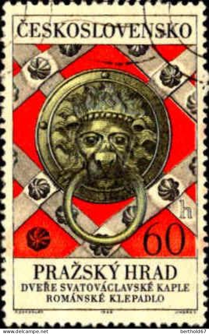 Tchekoslovaquie Poste Obl Yv:1640 Mi:1790 Romanesque Door Knocker, St. Wenceslas Chapel (Beau Cachet Rond) - Used Stamps
