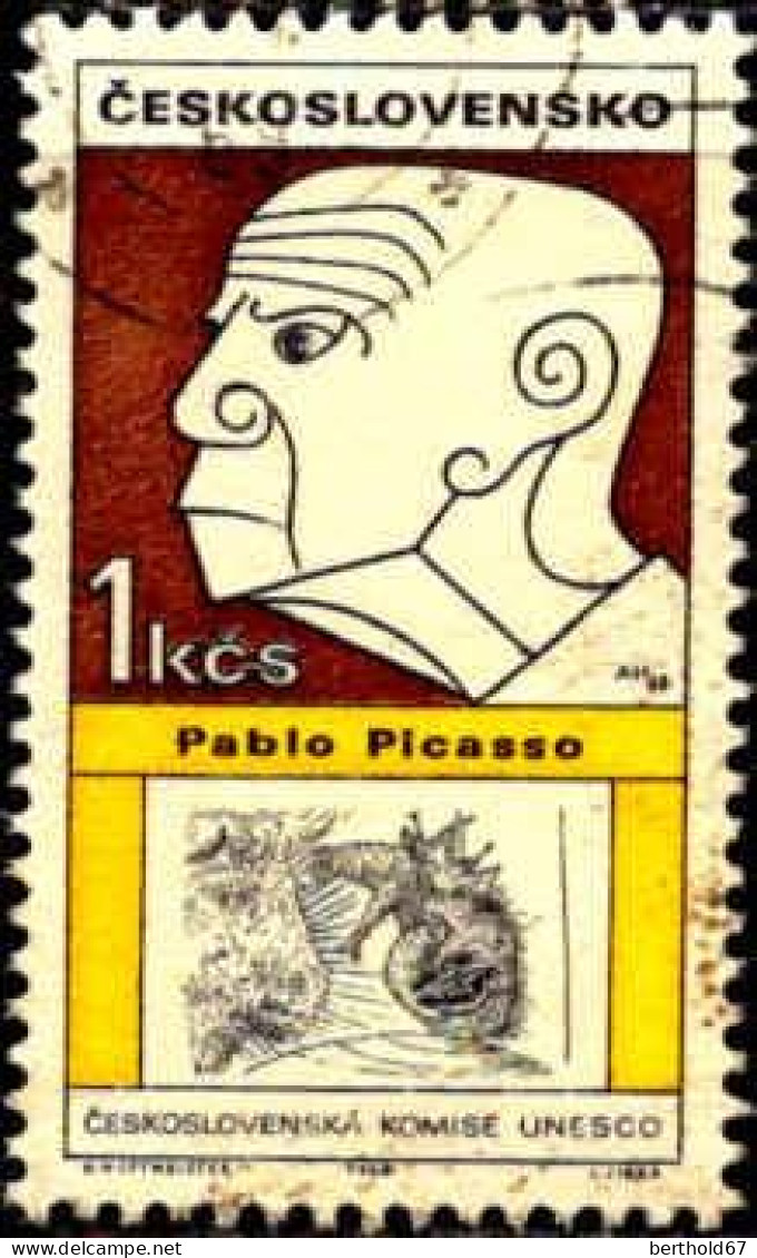 Tchekoslovaquie Poste Obl Yv:1679/1683 Unesco Célébrités (Beau Cachet Rond) - Usados