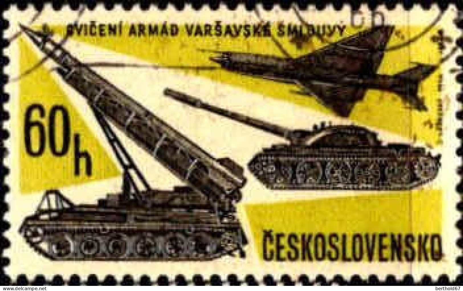 Tchekoslovaquie Poste Obl Yv:1509 Mi:1646 Army Of Warsaw Pact Training (Beau Cachet Rond) - Usados