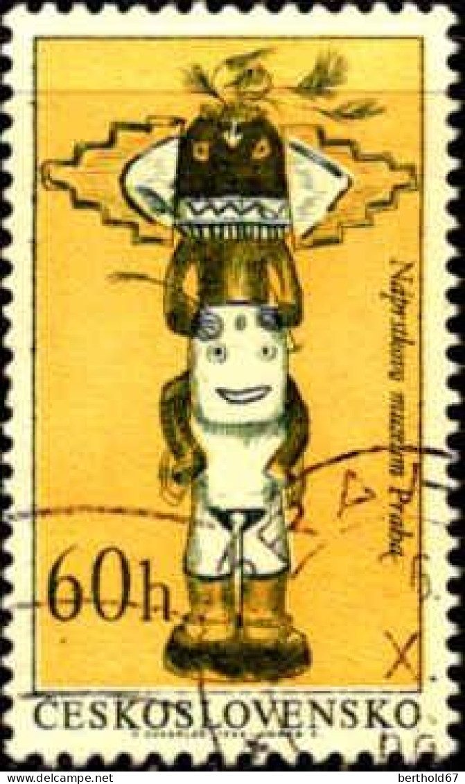 Tchekoslovaquie Poste Obl Yv:1493/1495 Indiens D'amérique Du Nord (Beau Cachet Rond) - Oblitérés