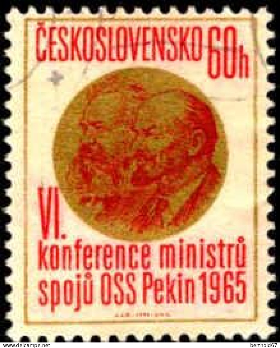 Tchekoslovaquie Poste Obl Yv:1421 Mi:1555 6.Konference Ministro Spojo OSS Pekin (Obl.mécanique) - Used Stamps