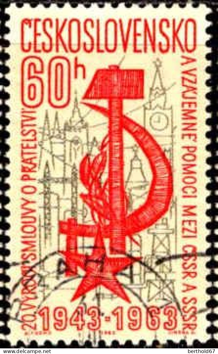 Tchekoslovaquie Poste Obl Yv:1313 Mi:1439 Czech–Soviet Treaty Of Friendship (TB Cachet Rond) - Used Stamps