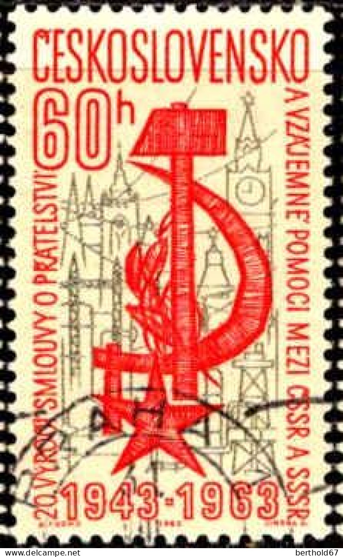 Tchekoslovaquie Poste Obl Yv:1313 Mi:1439 Czech–Soviet Treaty Of Friendship (TB Cachet Rond) - Usados