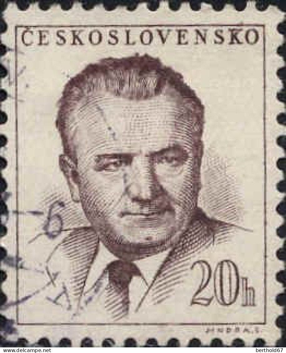 Tchekoslovaquie Poste Obl Yv: 713 Mi:809 Président Klement Gottwald (cachet Rond) - Gebruikt