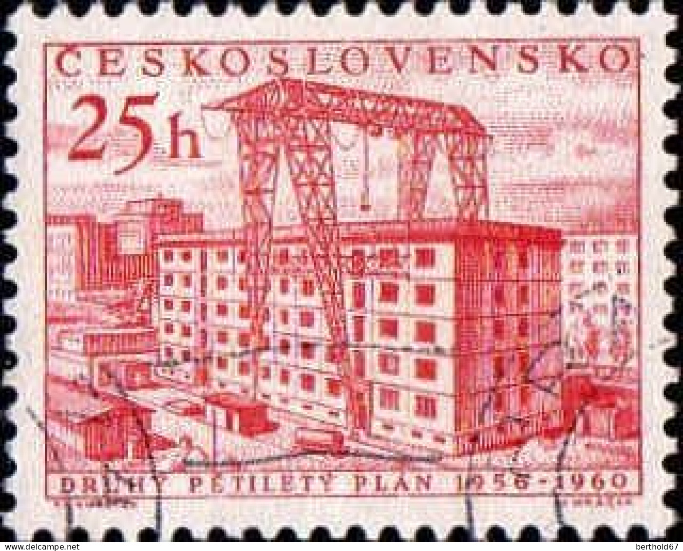 Tchekoslovaquie Poste Obl Yv: 841 Mi:951 Architecture Moderne (Beau Cachet Rond) - Usados