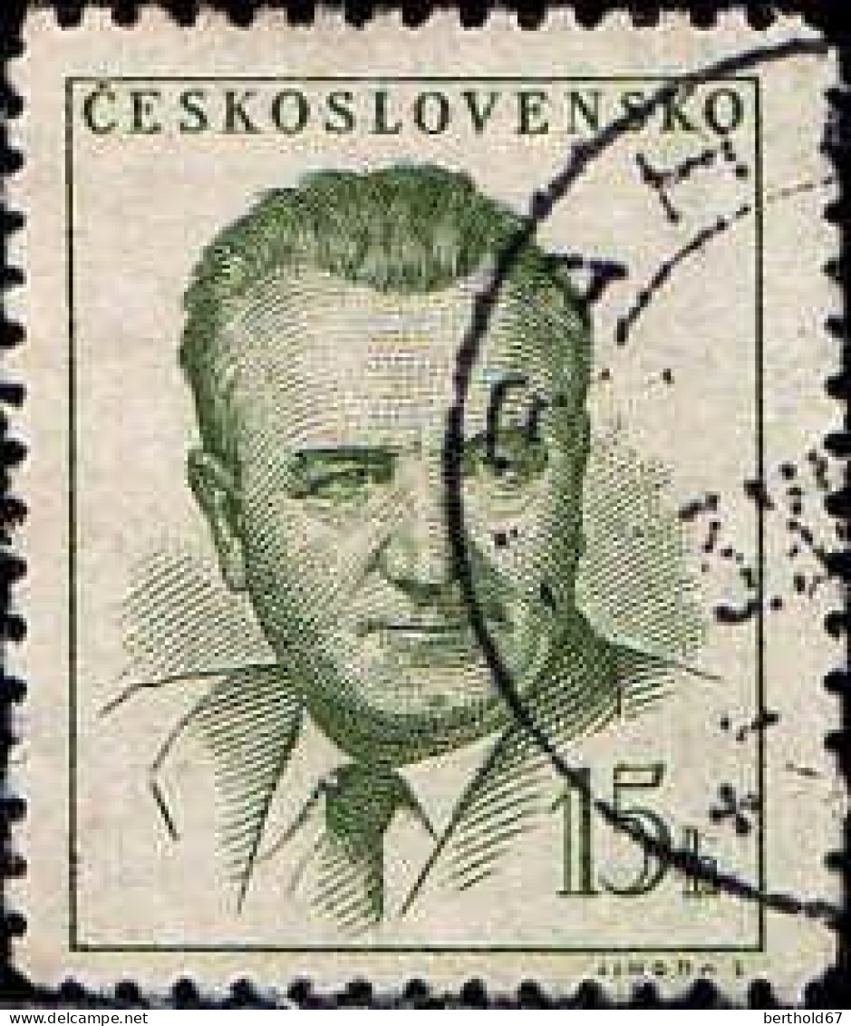 Tchekoslovaquie Poste Obl Yv: 712 Mi:808 Président Klement Gottwald (TB Cachet Rond) - Oblitérés