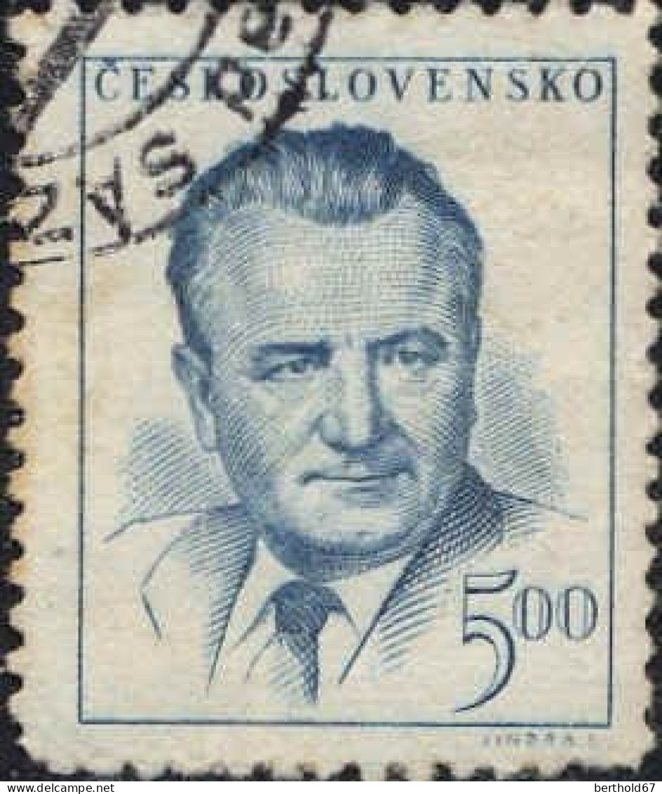 Tchekoslovaquie Poste Obl Yv: 480 Mi:554 Président Klement Gottwald (Beau Cachet Rond) - Used Stamps