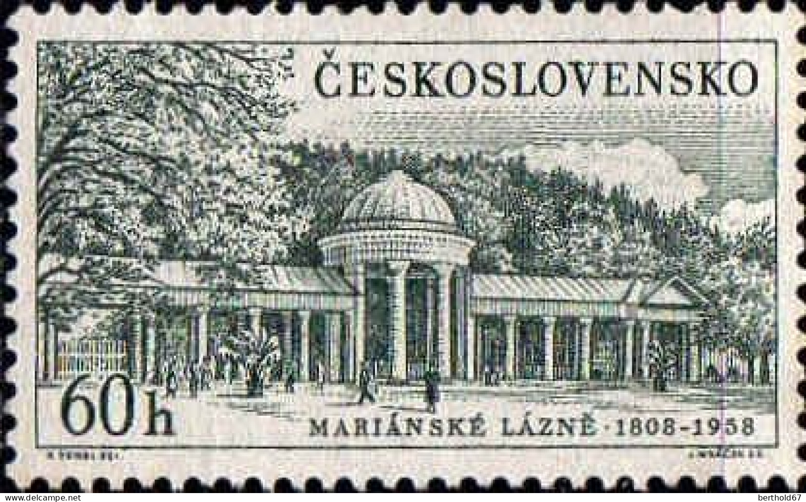 Tchekoslovaquie Poste N* Yv: 971 Mi:1087 Marianské Lazné (sans Gomme) - Unused Stamps