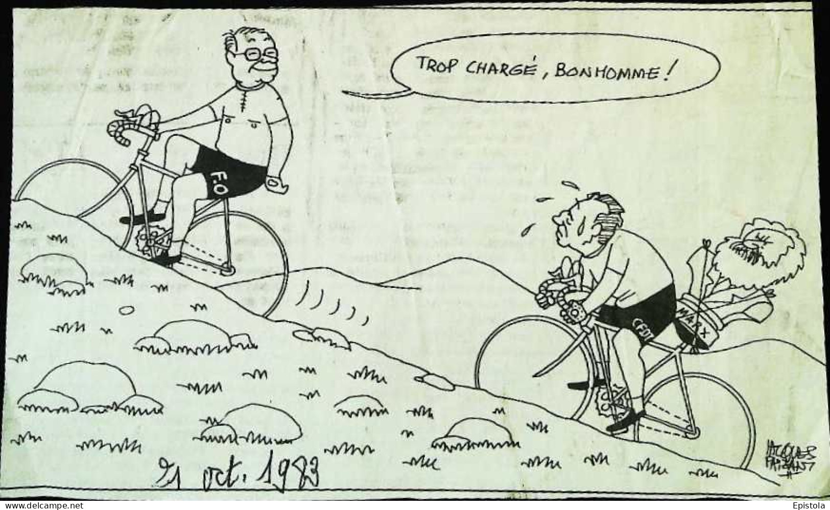 ► Coupure De Presse  Quotidien Le Figaro Jacques Faisant 1983 Syndicats FO CFDT Marx  Vélo - 1950 - Heute