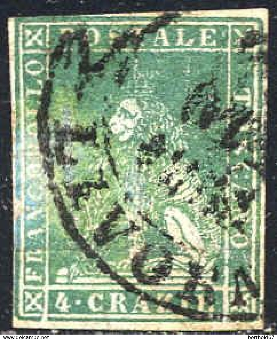 Toscane Poste Obl Yv:14  (Lion Héraldique) (TB Cachet Rond) - Toscane