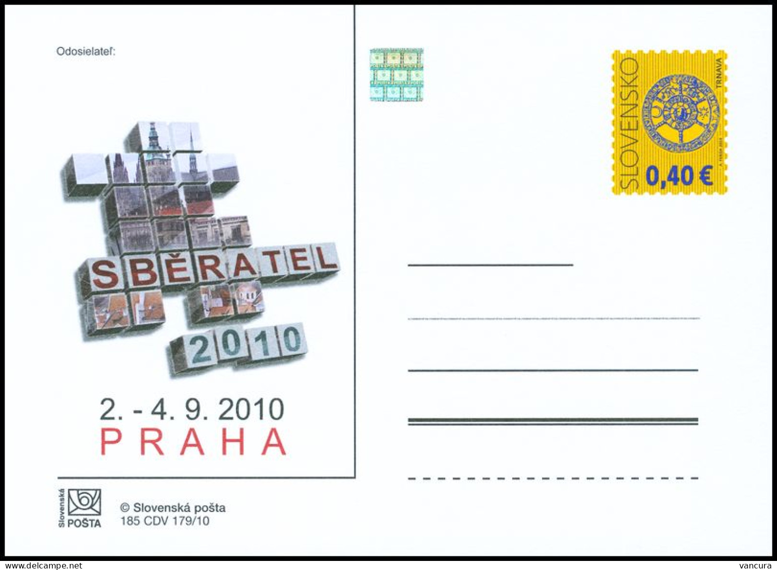 CDV 185 Slovakia Sberatel Exhibition 2010 - Philatelic Exhibitions