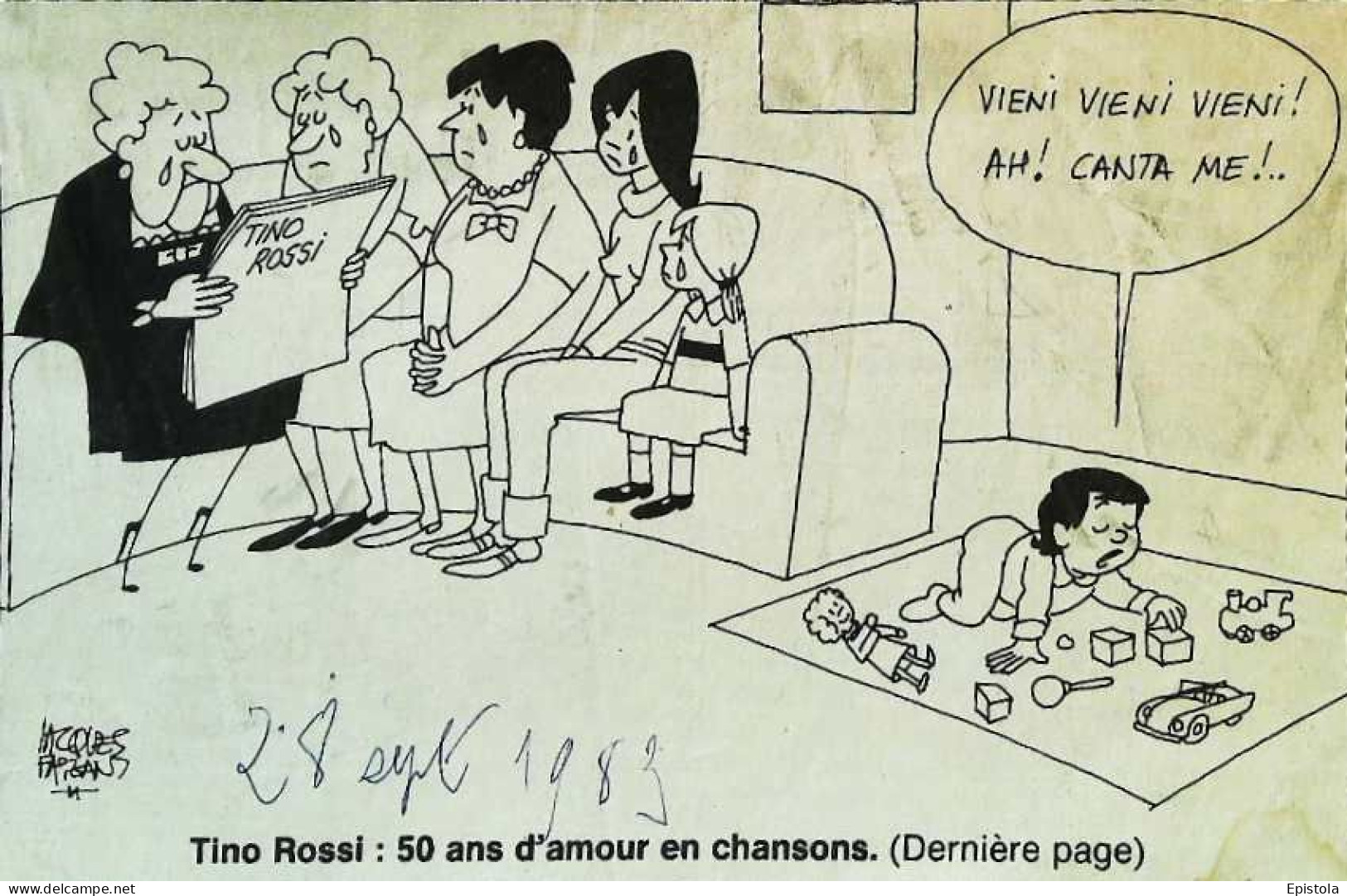 ► Coupure De Presse  Quotidien Le Figaro Jacques Faisant 1983  Tino Rossi 50 Ans D'amour En Chansons Jouet - Desde 1950
