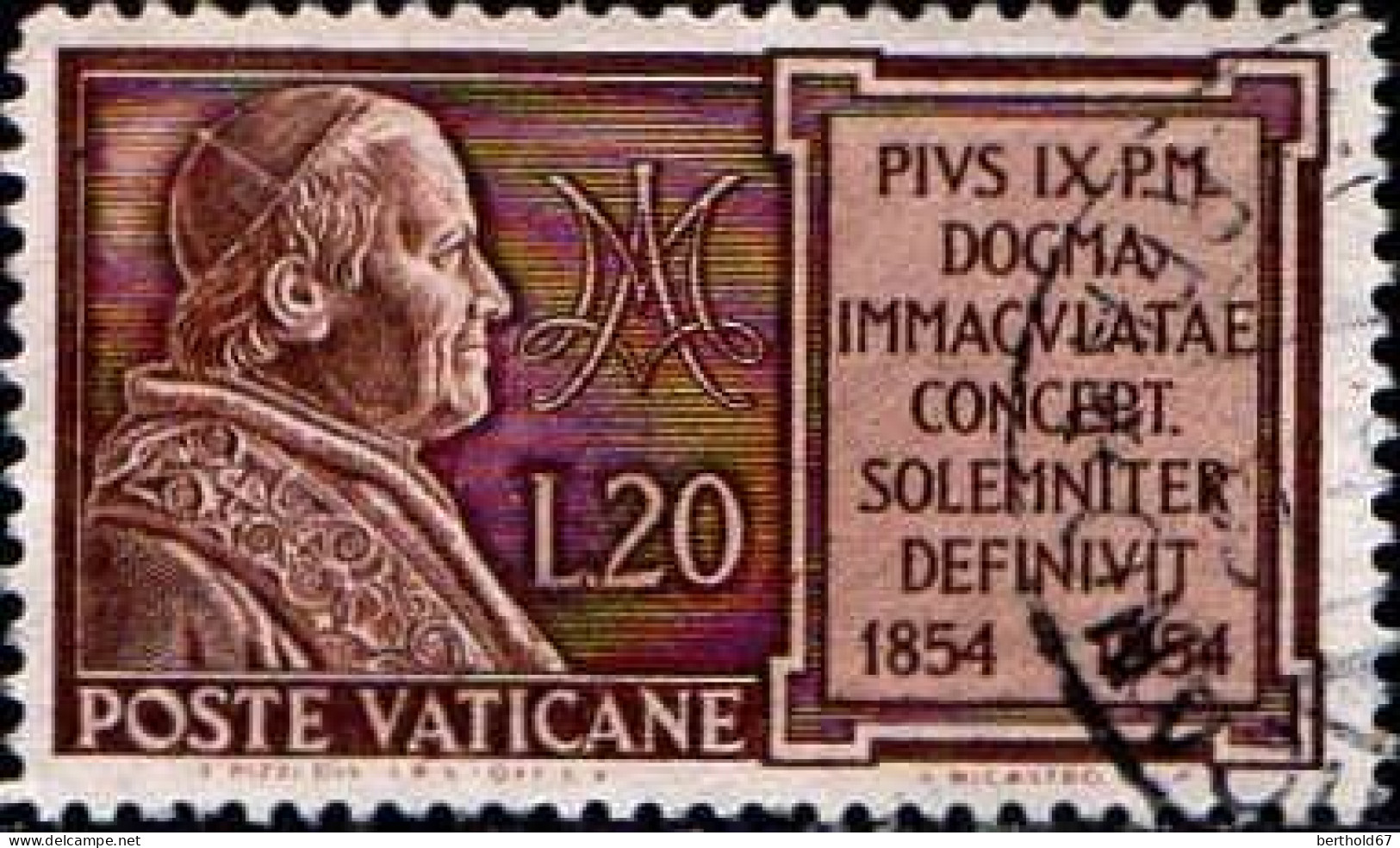 Vatican Poste Obl Yv: 198/199 Année Mariale (Beau Cachet Rond) - Oblitérés