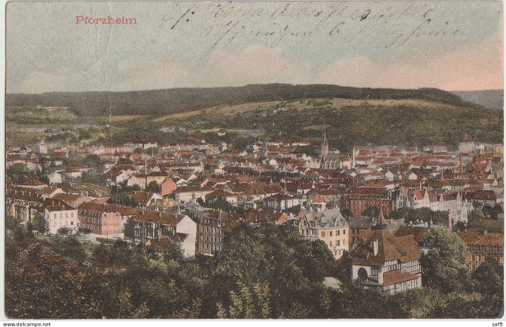 AK Pforzheim, Totale 1907 - Pforzheim