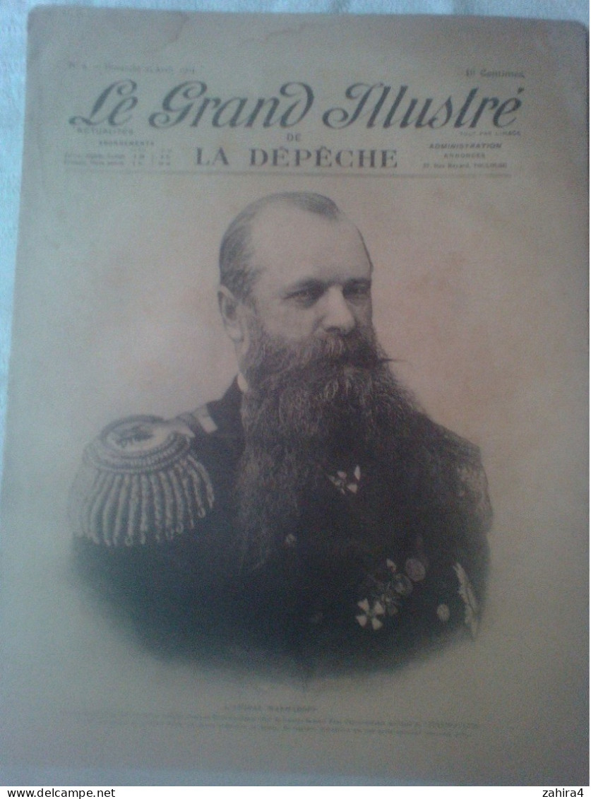 Grand Illustré Dépèche Amiral Makharoff Train Catastrophe Petropavlovsk Mort Isabelle Espagne Attentat Anarchi Barcelone - 1900 - 1949