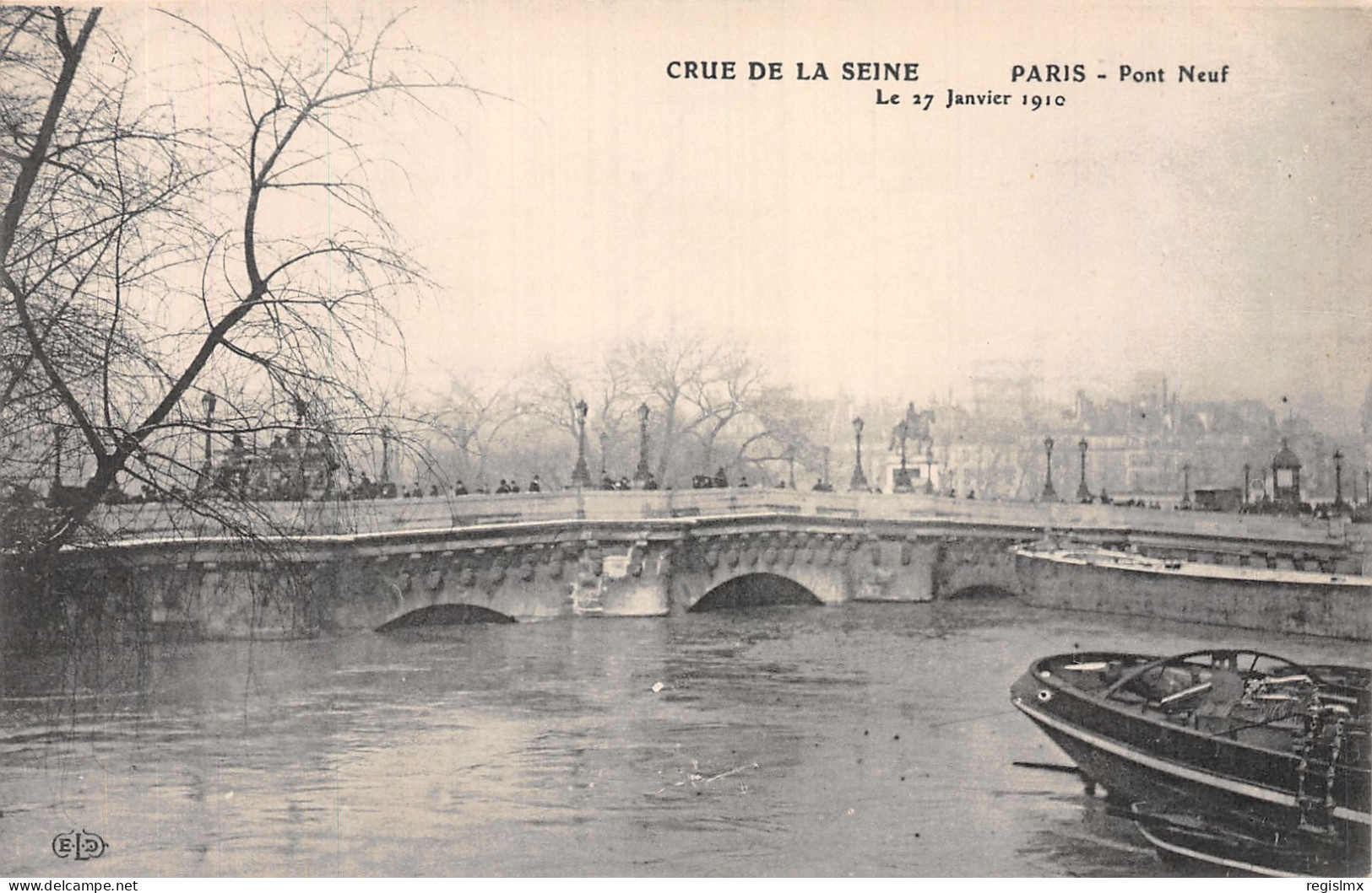 75-PARIS INONDATIONS PONT NEUF-N°T1097-C/0259 - Inondations De 1910