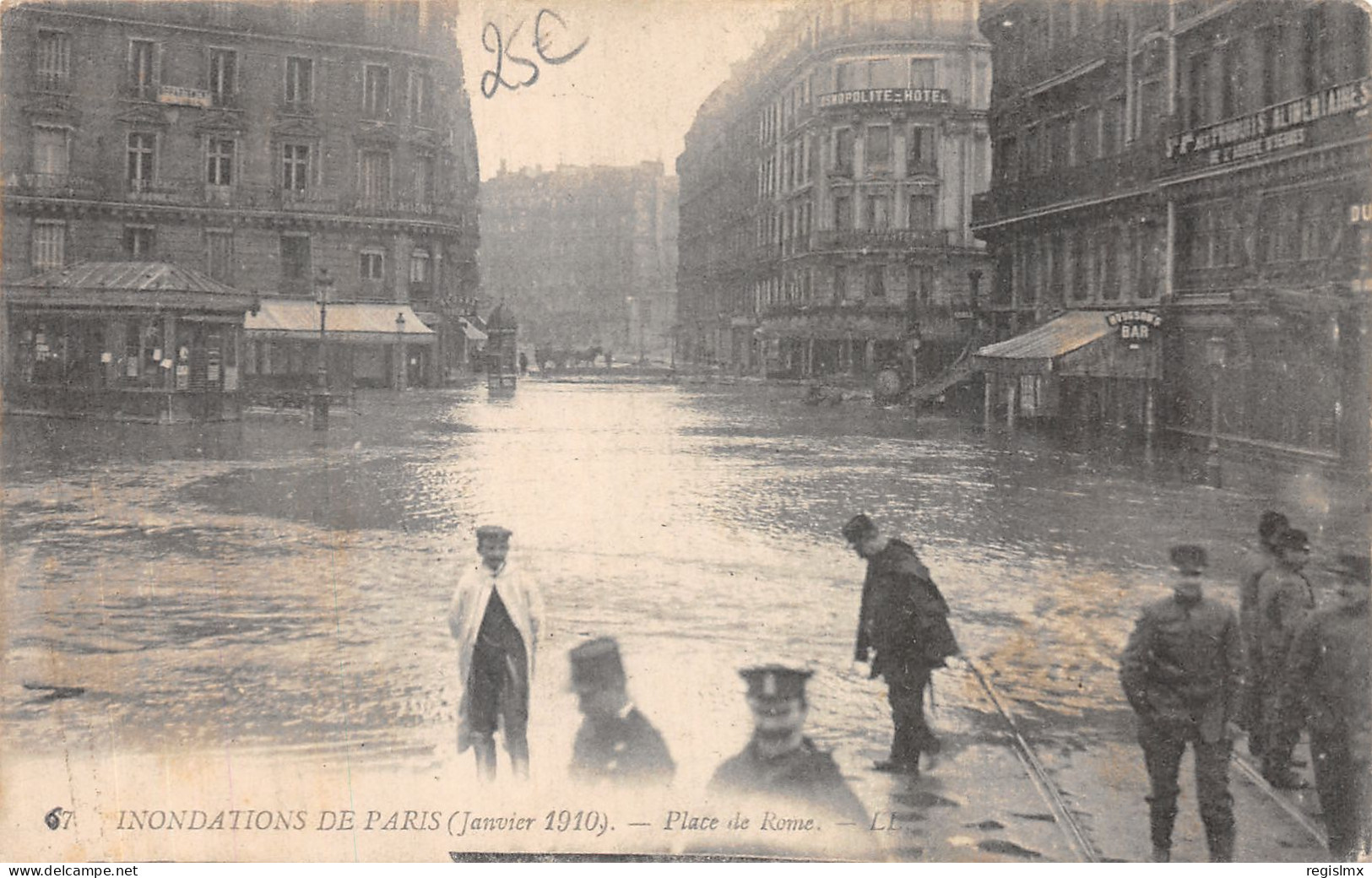 75-PARIS INONDE PLACE DE ROME-N°T1097-G/0381 - Inondations De 1910