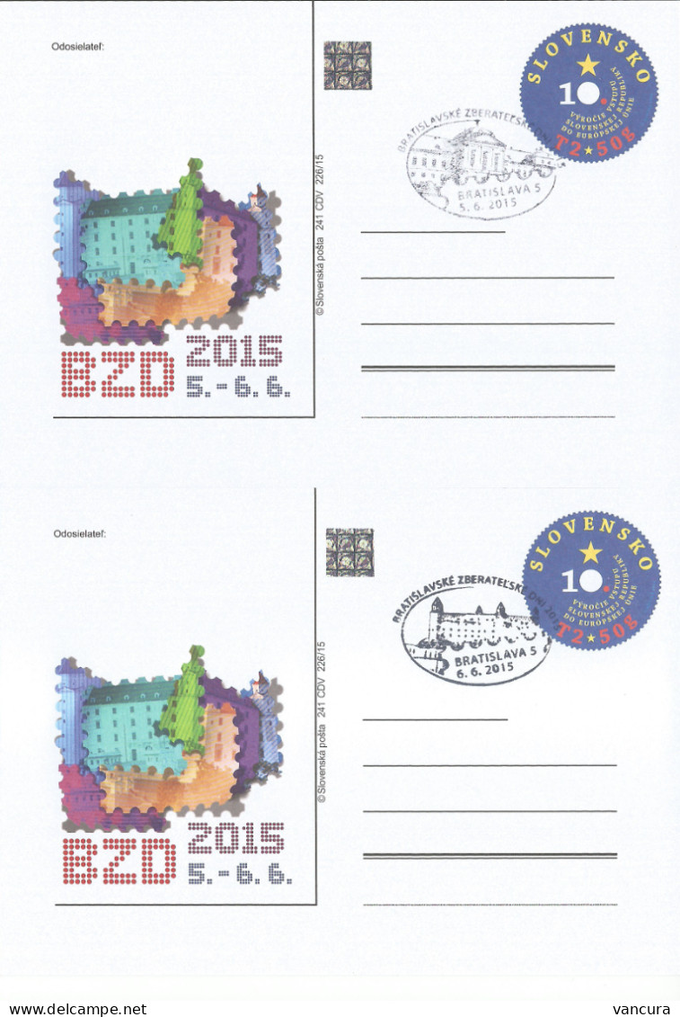 CDV 241 Slovakia Bratislava Collectors Days 2015 - Philatelic Exhibitions