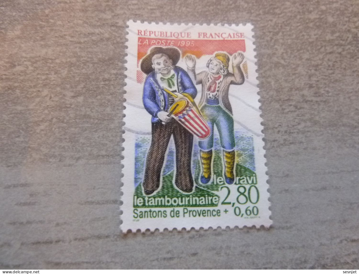 Les Santons De Provence - Le Tambourinaire Et Le Ravi - 2f.80+60c. - Yt 2978 - Multicolore - Oblitéré - Année 1995 - - Used Stamps