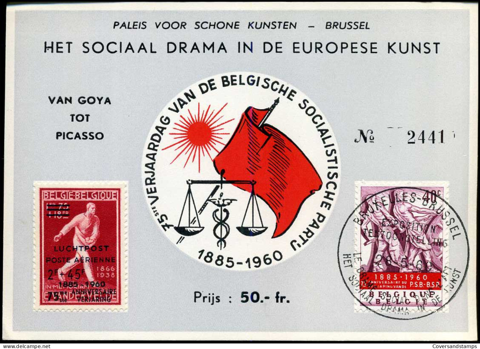 Het Sociall Drama In De Europese Kunst - 1131 + PA20 - Storia Postale