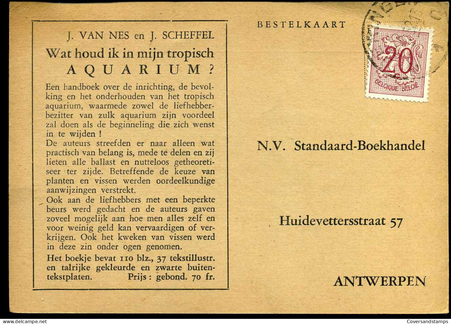 Post Carrd From Koersel To Antwerpen - "N.V. Standaard Boekhandel" - Storia Postale