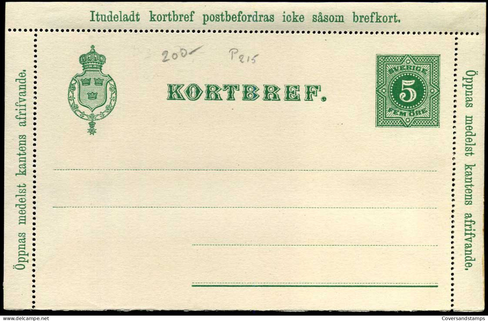 Kortbref - Unused - Enteros Postales