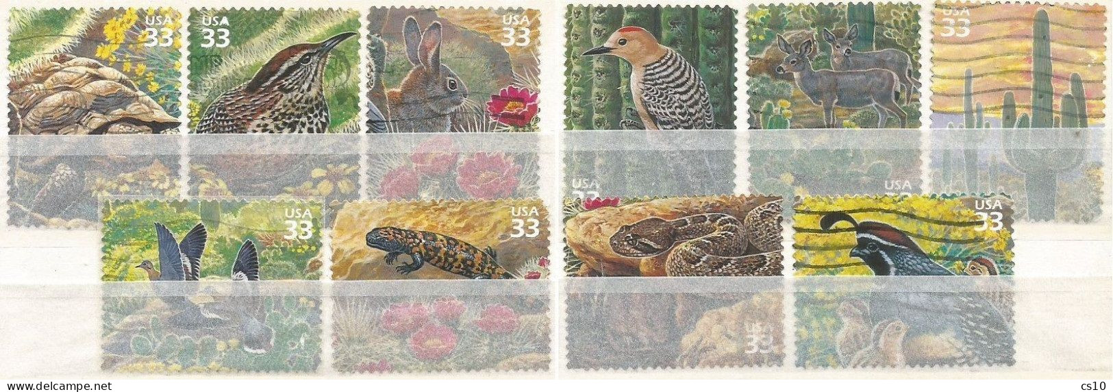 USA 1999 Sonora Desert - C.33 - Cpl 10v Set - SC:# 3293 A/J - Used - Oblitérés