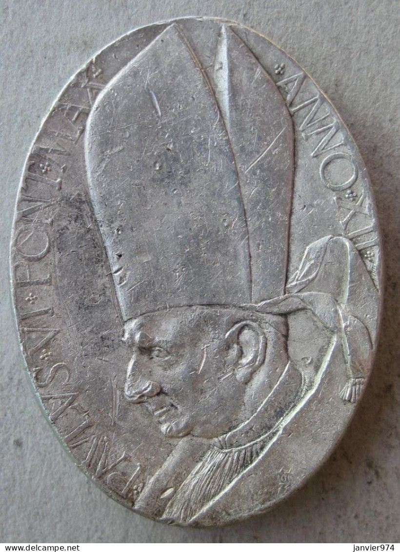 Médaille En Argent Pontificale 1973 Pape Paul VI Apparition De La Pentecôte - Autres & Non Classés