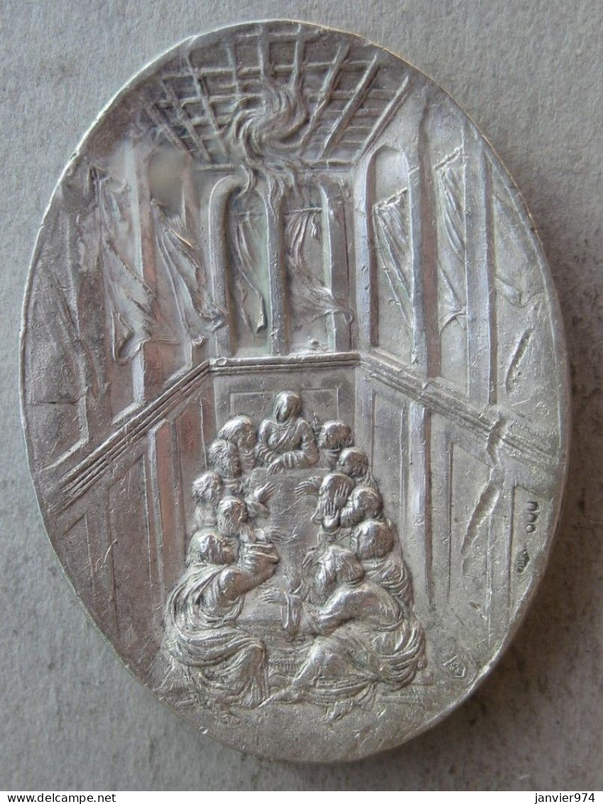 Médaille En Argent Pontificale 1973 Pape Paul VI Apparition De La Pentecôte - Autres & Non Classés