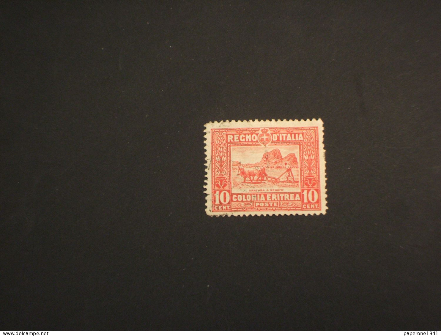 ERITREA - 1910/4 BUE 10 C. - TIMBRATO/USED - Erythrée