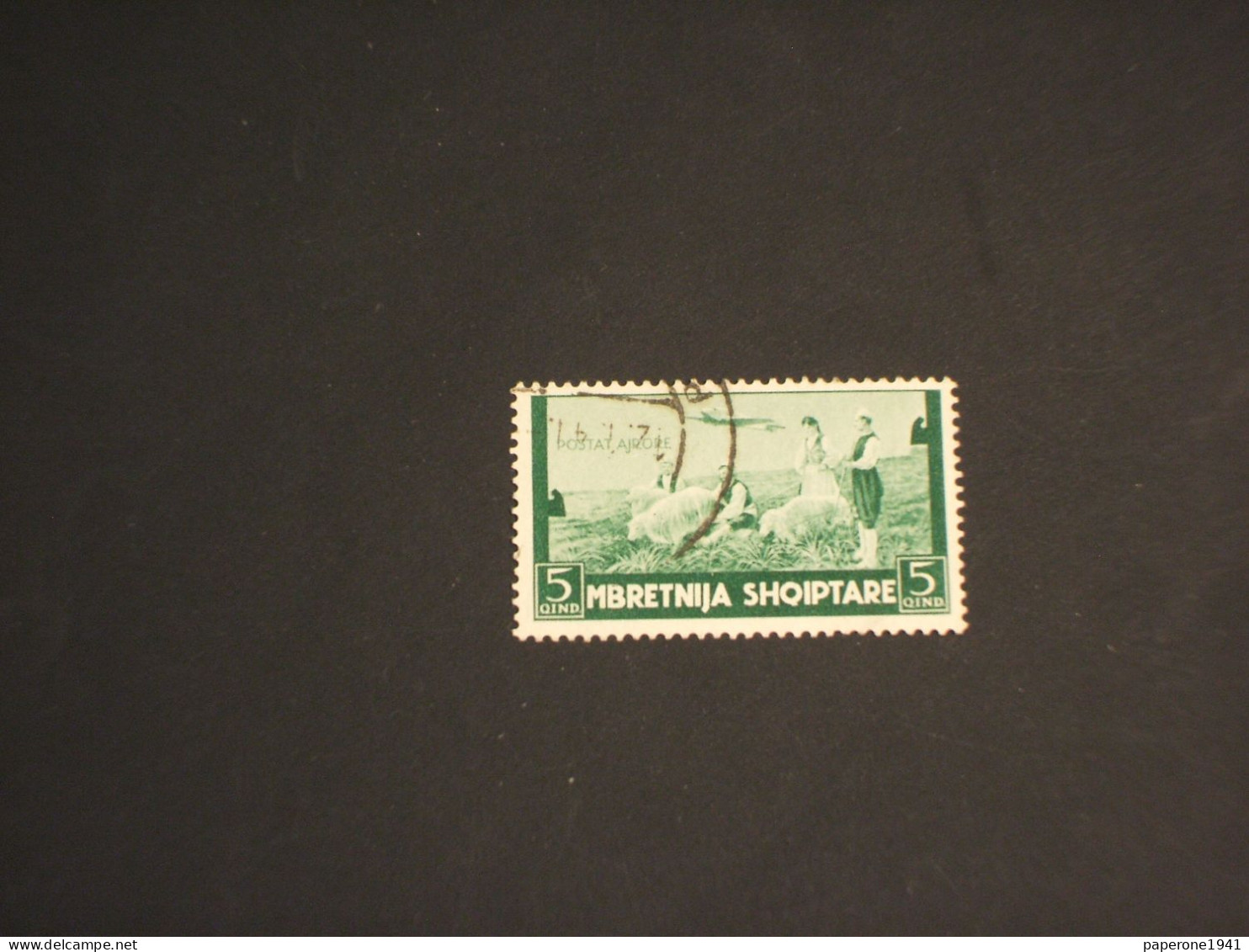 ALBANIA - P.A. 1940 PECORE 5 Q.- TIMBRATO/USED - Ocu. Griega: Albania